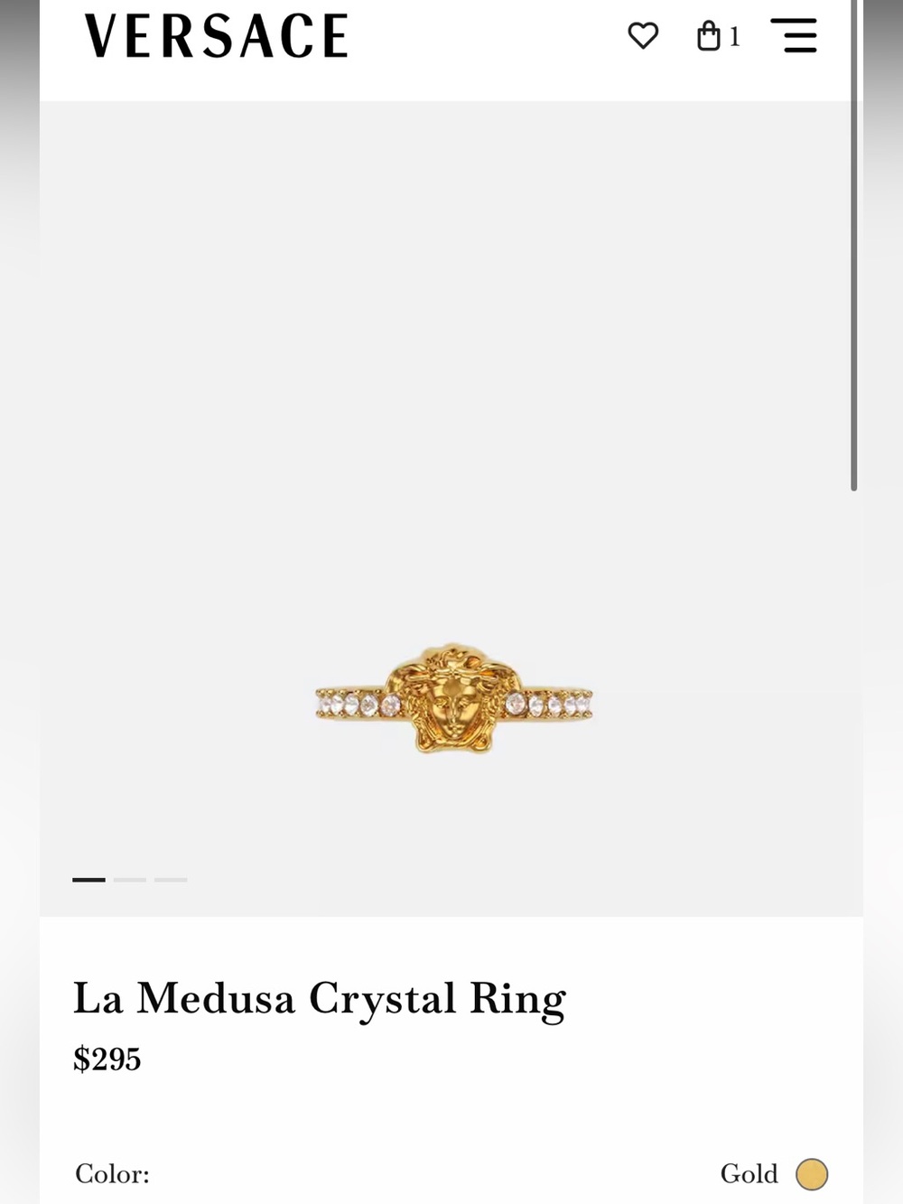 La Medusa Crystal Ring (new with tags)